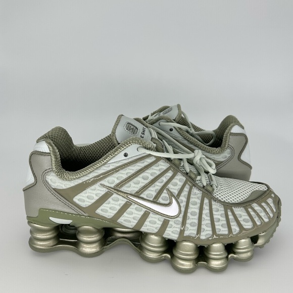 Nike Shox TL Women's Size 7.5 Light Silver/White-Light Army AR3566-006 Fast Ship - Picture 1 of 7